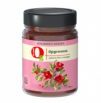 Джем низкокалорийный "Ноль грамм" Брусника